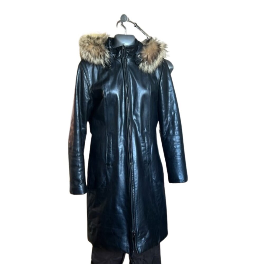 Vintage DESIGNER Kickass Leather Coat by M0851